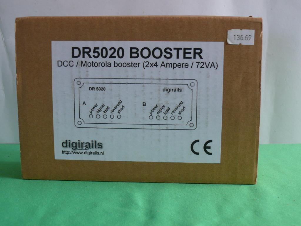 Booster DR 5020 Digirail 2 x 4 amp., Overige merken, Transformator of Voeding, Gelijkstroom of Wisselstroom, Ophalen of Verzenden
