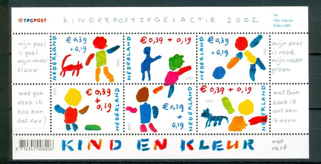 Ned. NVPH 2114 Kinderzegels 2002, Ophalen of Verzenden, Na 1940, Postfris