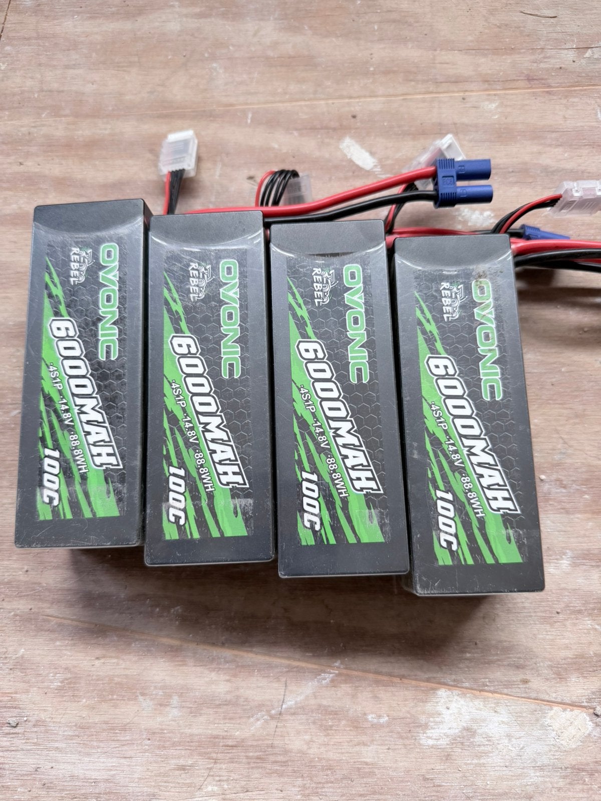 4x Ovonic Rebel 4S LiPo 6000mAh 100C EC5, Ophalen, Zo goed als nieuw