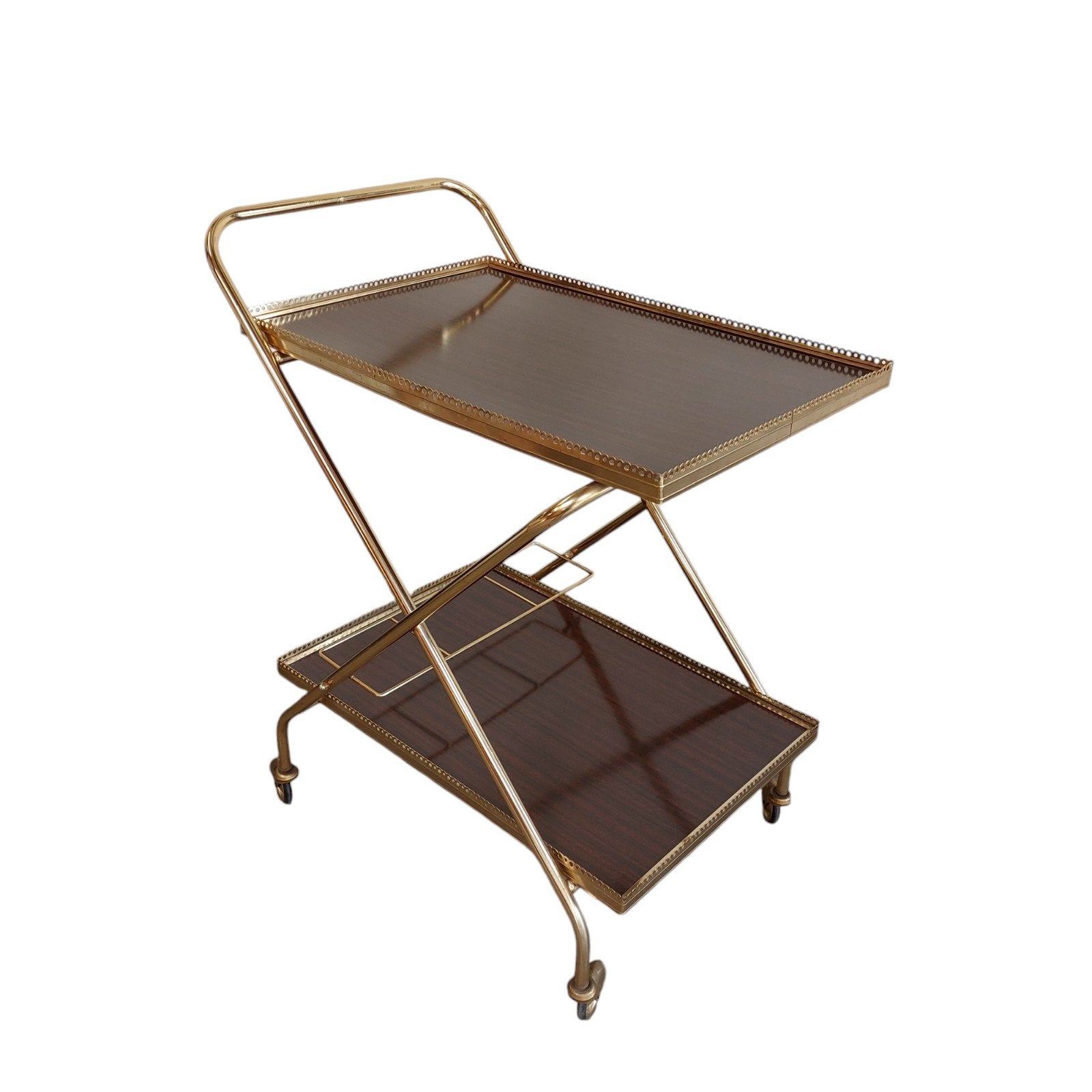 Vintage trolley, serveerwagen, Huis en Inrichting, Ophalen, Vintage, Gebruikt, Overige materialen
