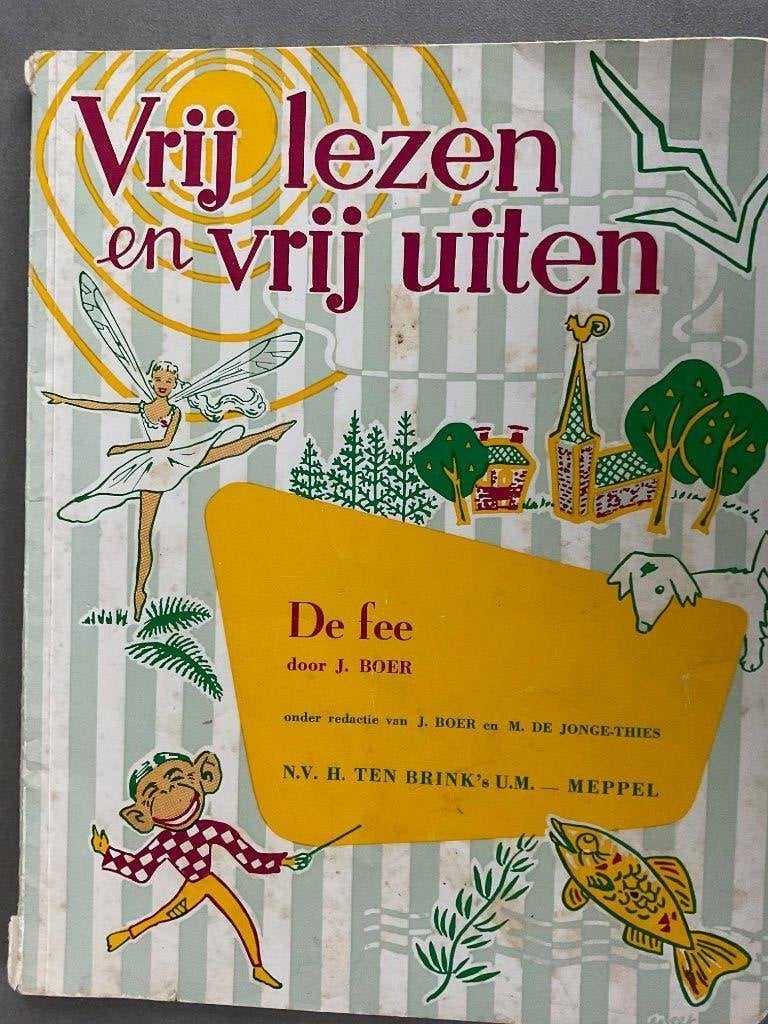 De fee - Oud sprookjesboek voor beginnende lezers, Boeken, Ophalen of Verzenden, Gelezen, J. Boer