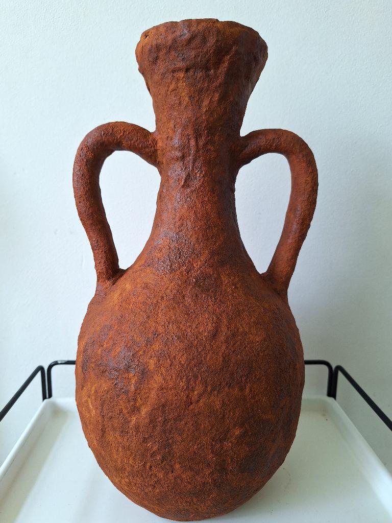Terracotta vaas / kruik / amfoor, 40 cm hoog, Ophalen, Overige kleuren, Minder dan 50 cm, Glas