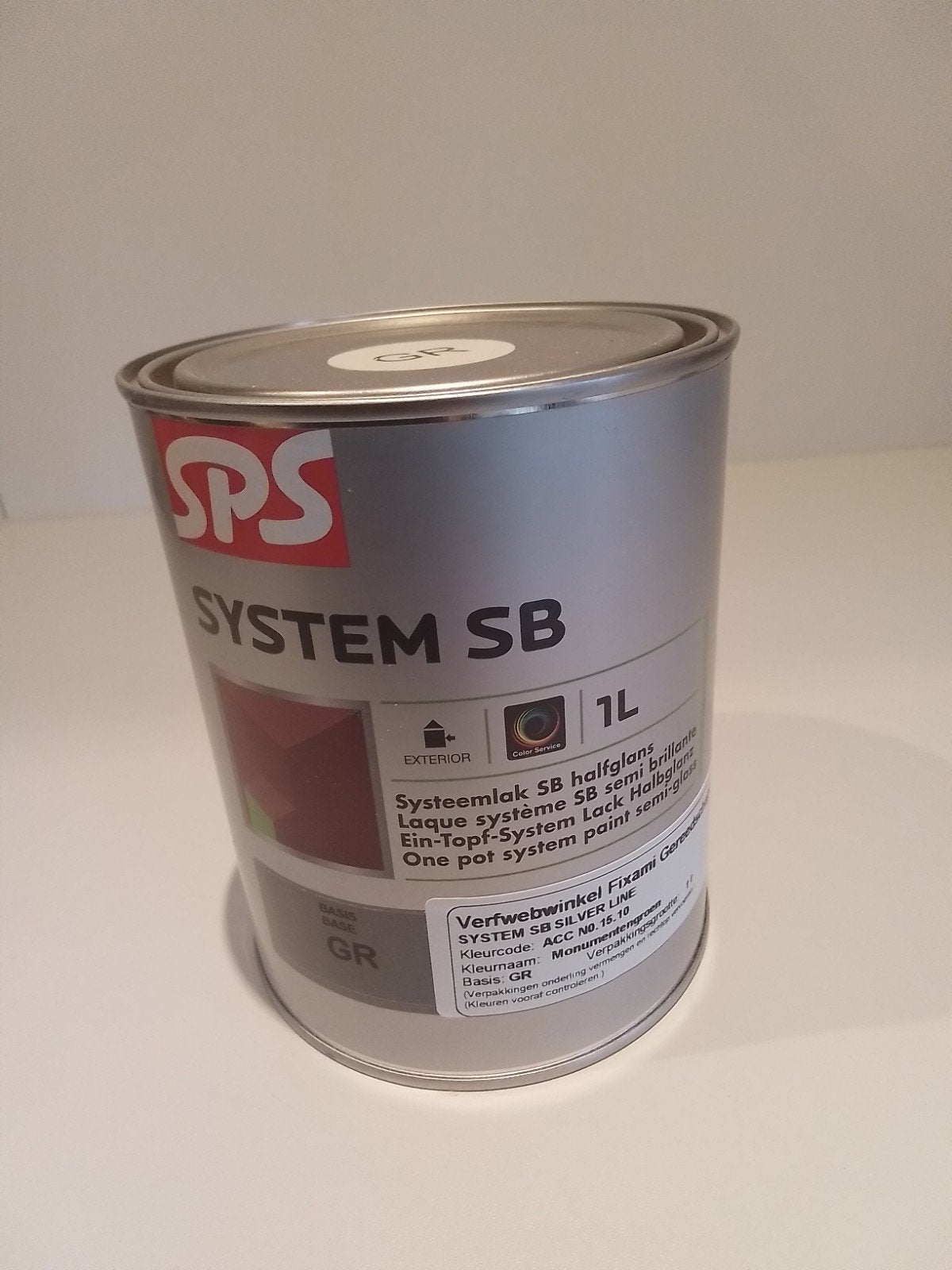SPS System SB Halfglans Lak - Monumentengroen 1L, Nieuw, Ophalen of Verzenden, Lak, Minder dan 5 liter