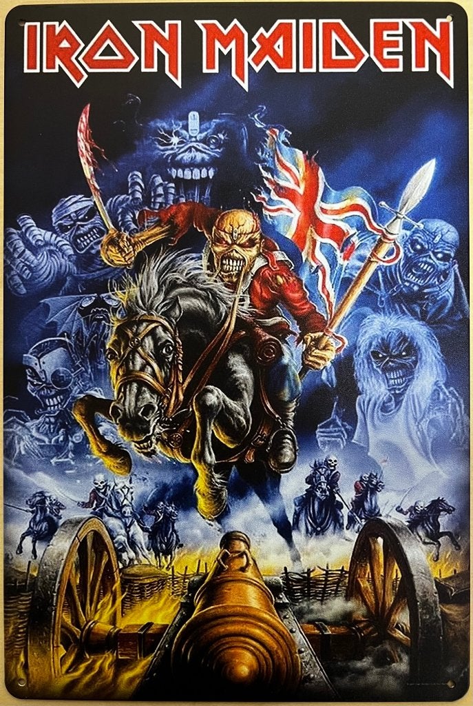 Iron Maiden Trooper reclamebord van metaal wandbord deco, Verzamelen, Info@deconoord.nl, Deco Noord, Nieuw, Ophalen of Verzenden