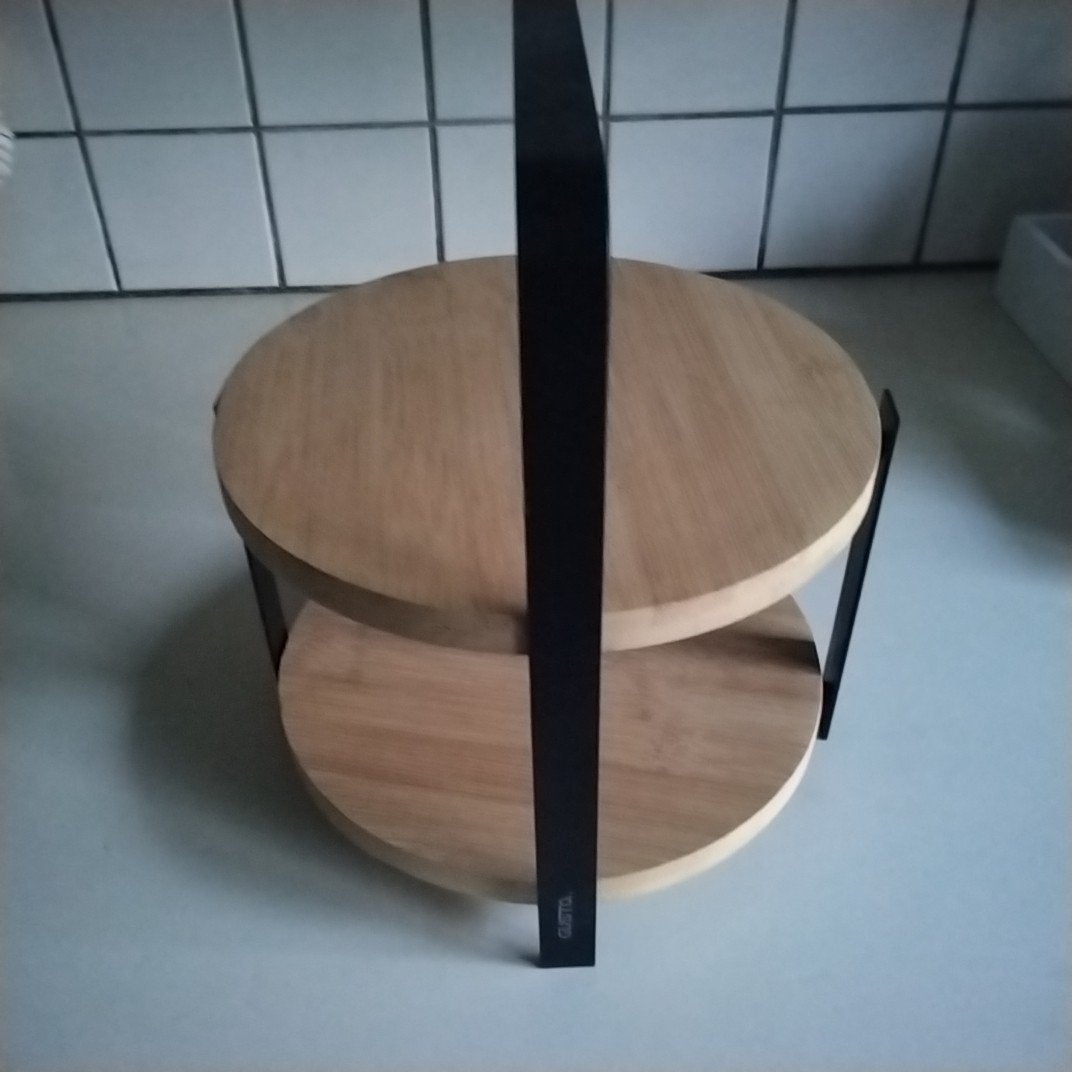 GUSTA  etagere 2 laags, Ophalen of Verzenden, Zo goed als nieuw