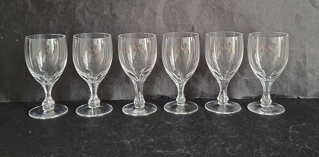 Orrefors Sweden 6 kristallen schnaps glazen. "Coronation "., Verzamelen, Ophalen of Verzenden