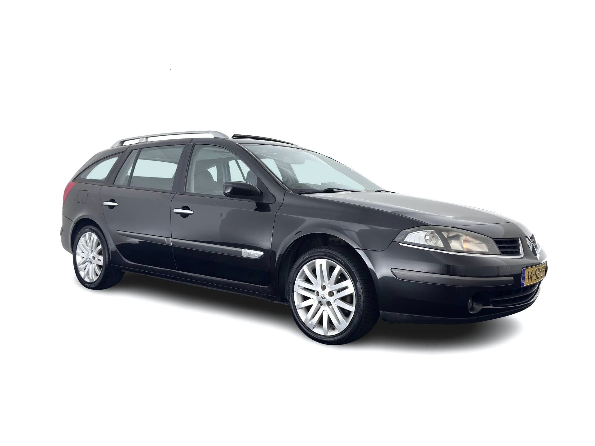 Renault Laguna Grand Tour 2.0-16V Privilège Aut. *PANO | LE, Gebruikt, Zwart, 4 cilinders, Leder en Stof