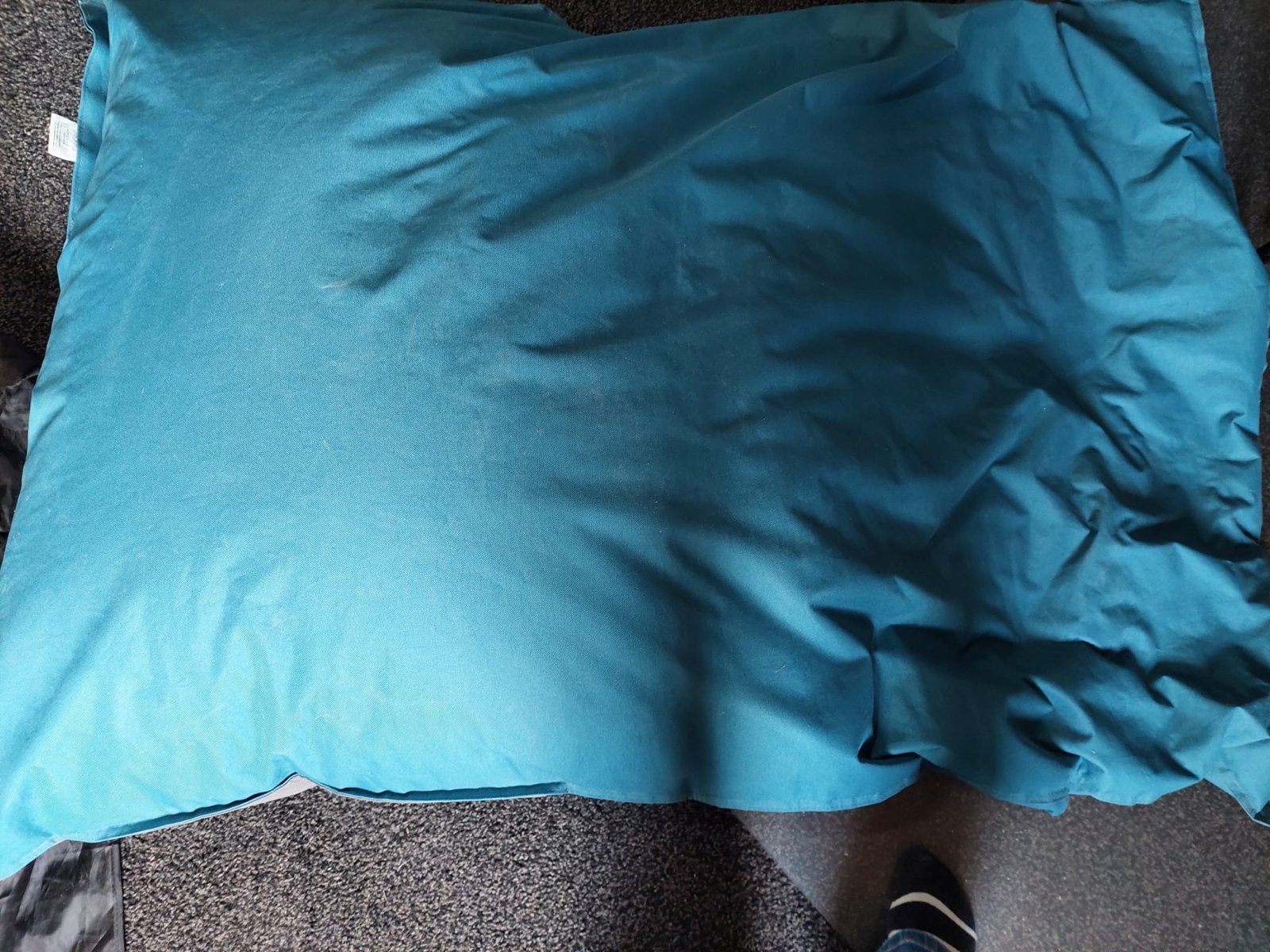 Grote blauwe zitzak - Comfortabel en stijlvol, Ophalen, Gebruikt, Blauw, Zitzak
