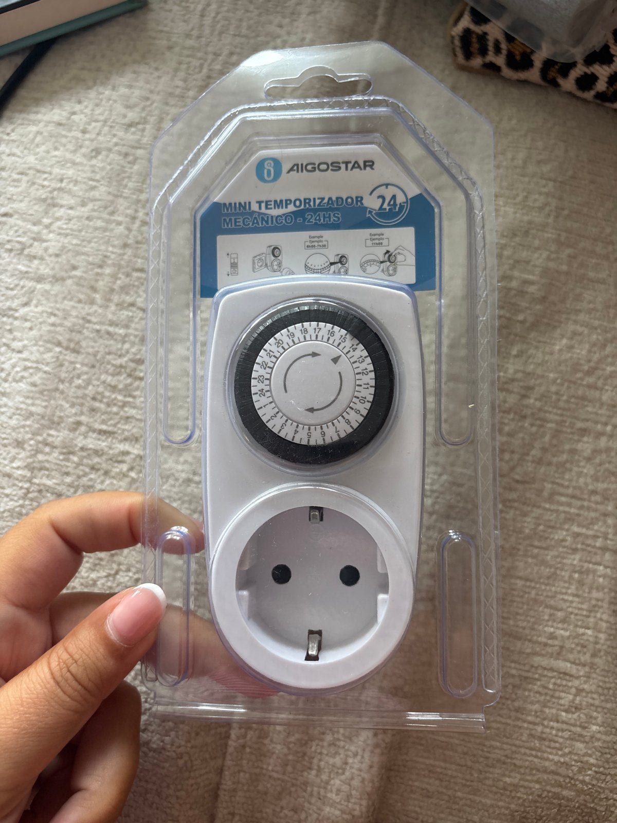 Aigostar Mini Mechanische Tijdschakelaar 24H, Ophalen of Verzenden, Nieuw, Overige merken, Schakelaar