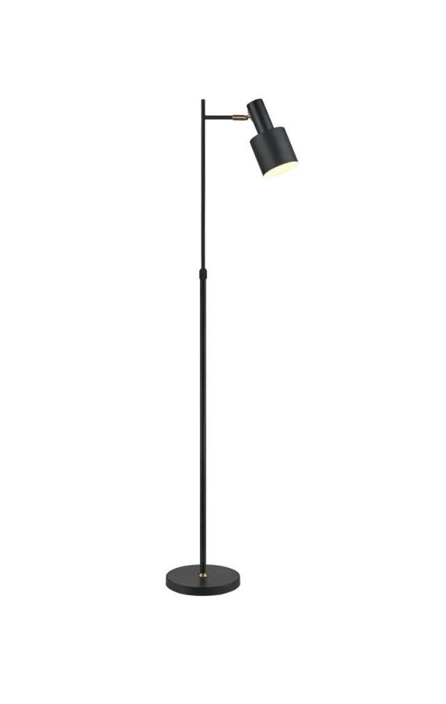 Vloerlamp Nordin Karwei - Stijlvolle Zwarte Staande Lamp, Ophalen, E27 (groot), Zo goed als nieuw, Metaal