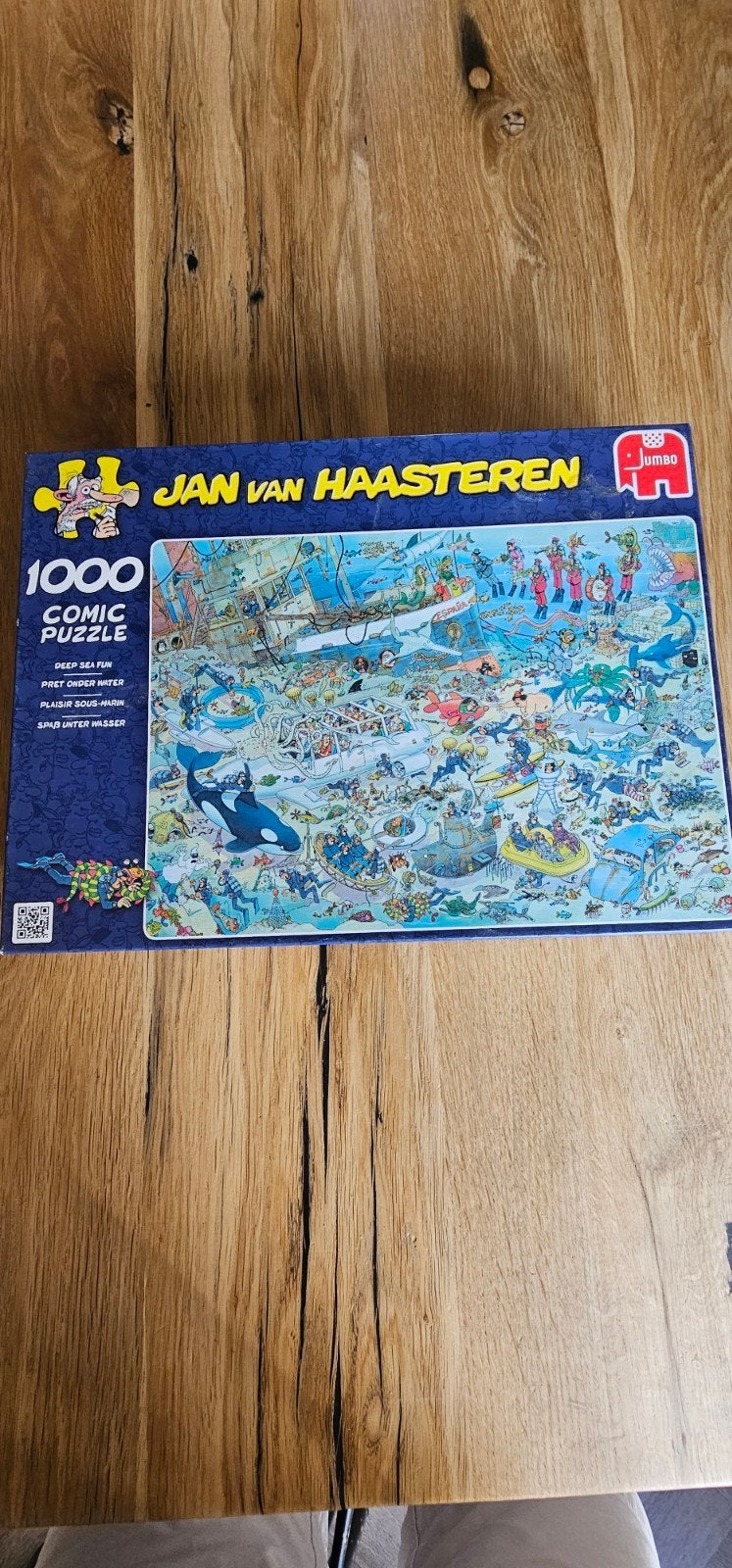 Jan van Haasteren - pret onder water-, Ophalen of Verzenden, 500 t/m 1500 stukjes, Zo goed als nieuw, Legpuzzel