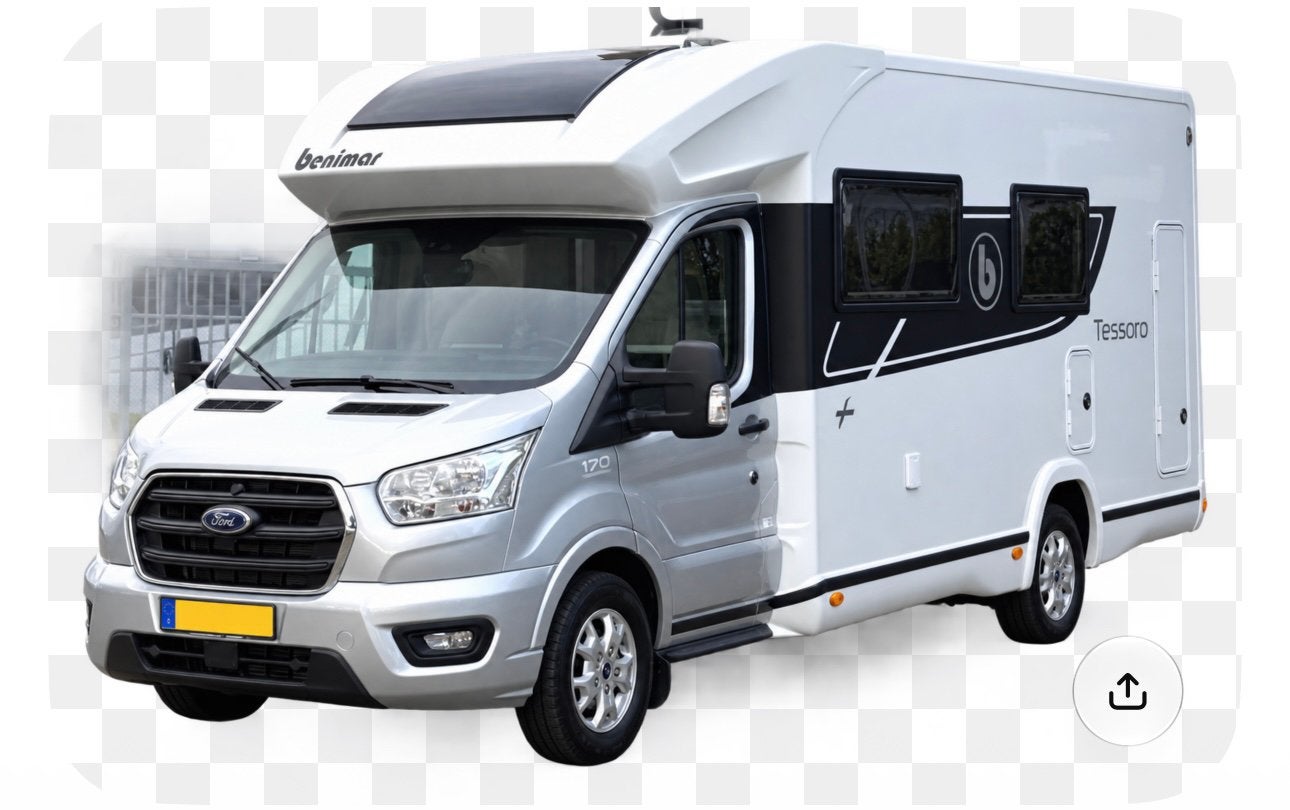 Benimar Tessoro 487 Half-integraal Camper - Luxe en Comfort, Automaat, Ringverwarming, Ford, 6 tot 7 meter