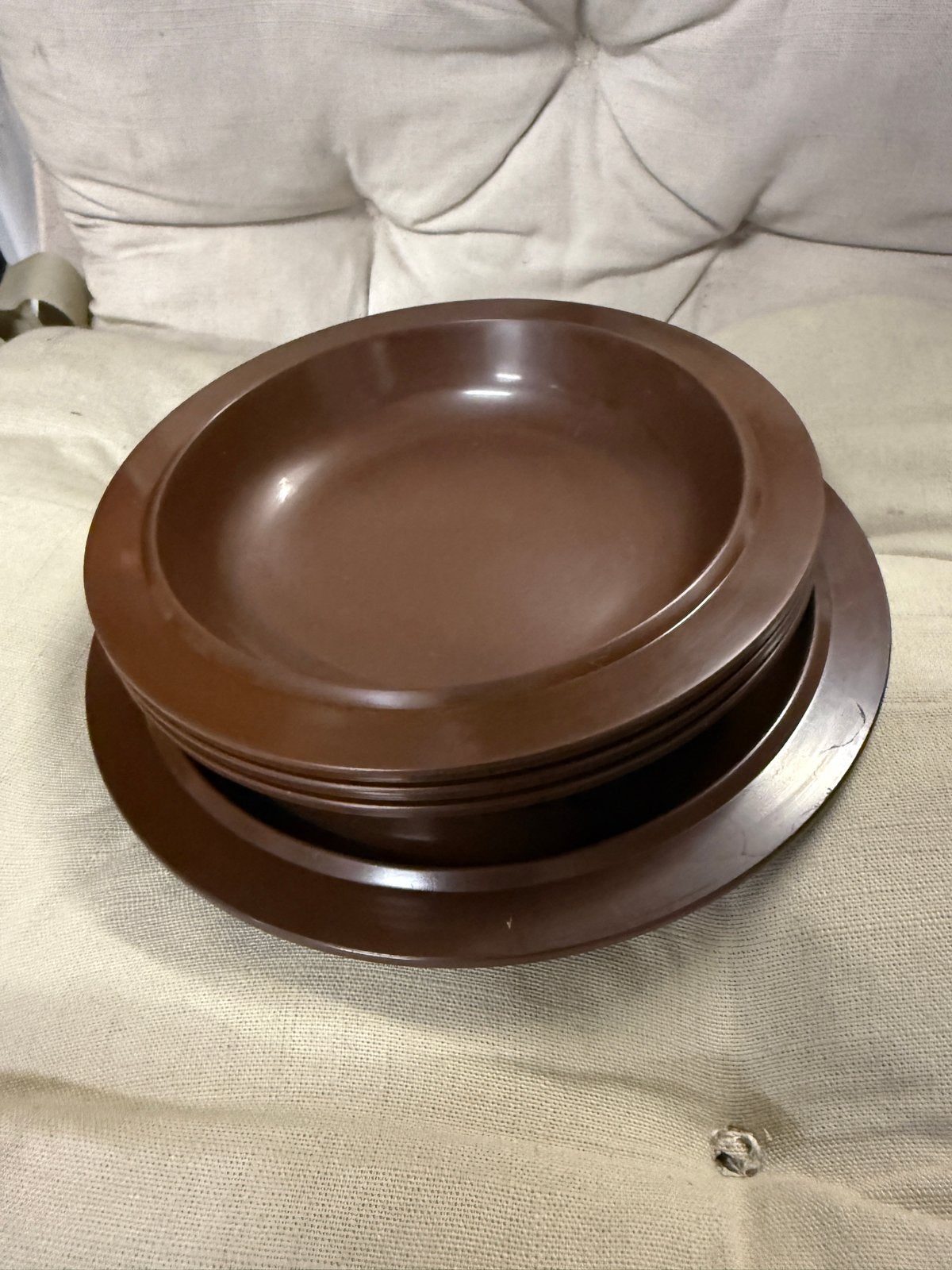 Mepal Melamine Campingservies Jaren '70 - Bruin, Ophalen of Verzenden