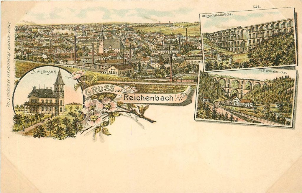 379-123-011 Reichenbach i V Litho, Ophalen of Verzenden, Voor 1920, Duitsland