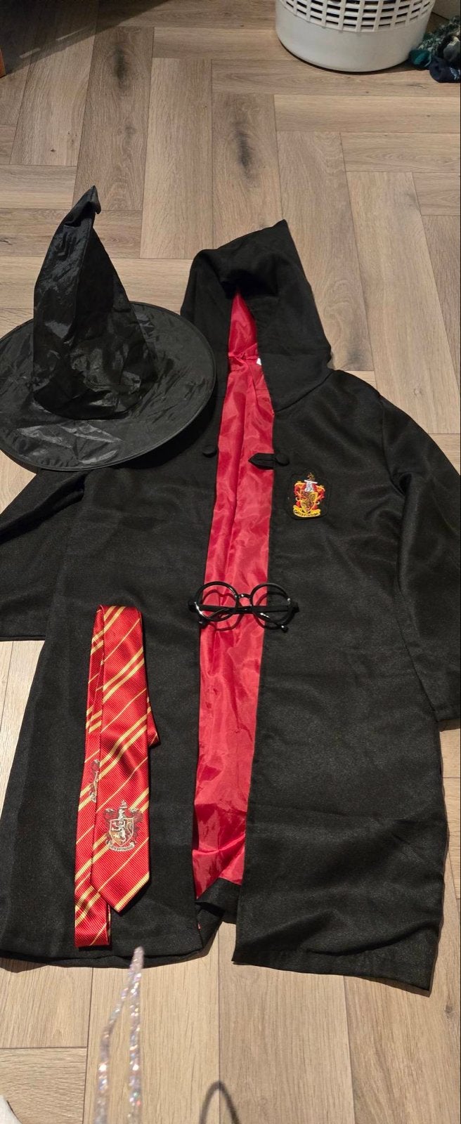 Harry Potter Kostuum Set - Gewaad, Bril, Stropdas & Hoed, Ophalen, Zo goed als nieuw