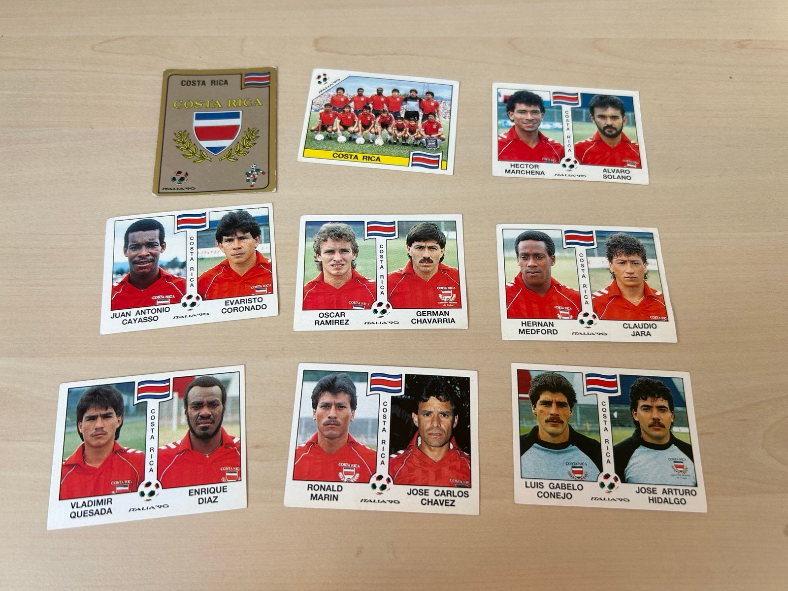 Panini Italia '90 Costa Rica Voetbalplaatjes - Zeldzaam!, Ophalen of Verzenden, Zo goed als nieuw, Buitenlandse clubs, Poster, Plaatje of Sticker