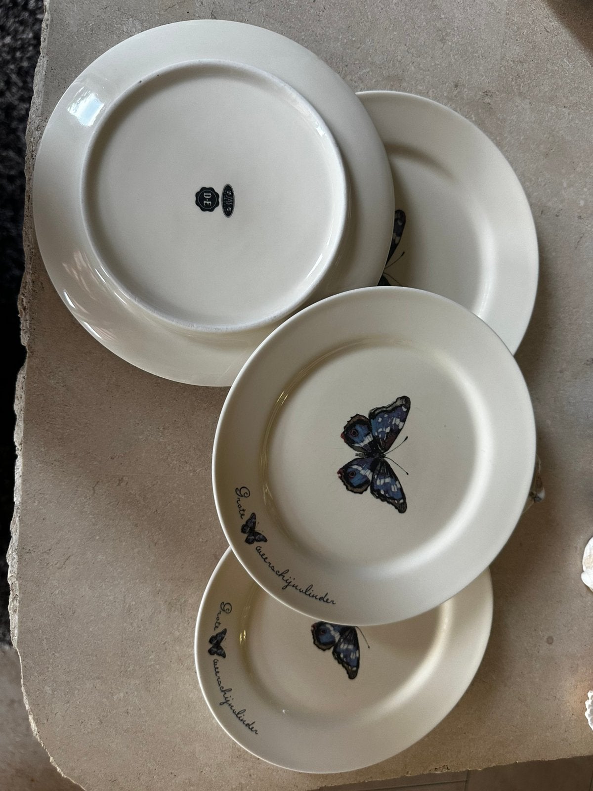 Gebaksschotels 4 stuks DE vlinders, Huis en Inrichting, Keuken | Servies, Ophalen of Verzenden, Overige stijlen, Bord(en)
