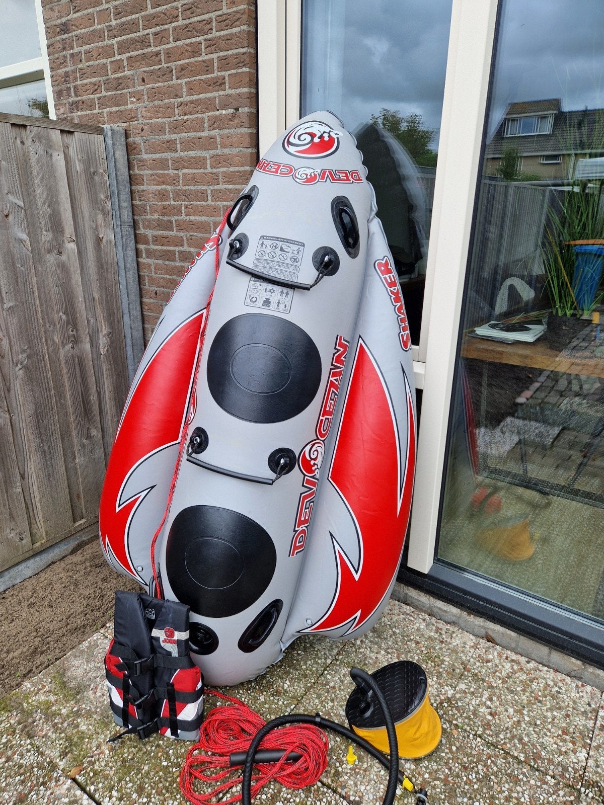 Fun Tube, Shaker., Watersport en Boten, Waterski's, Ophalen, Gebruikt, Funband of Funtube, Met skitouw