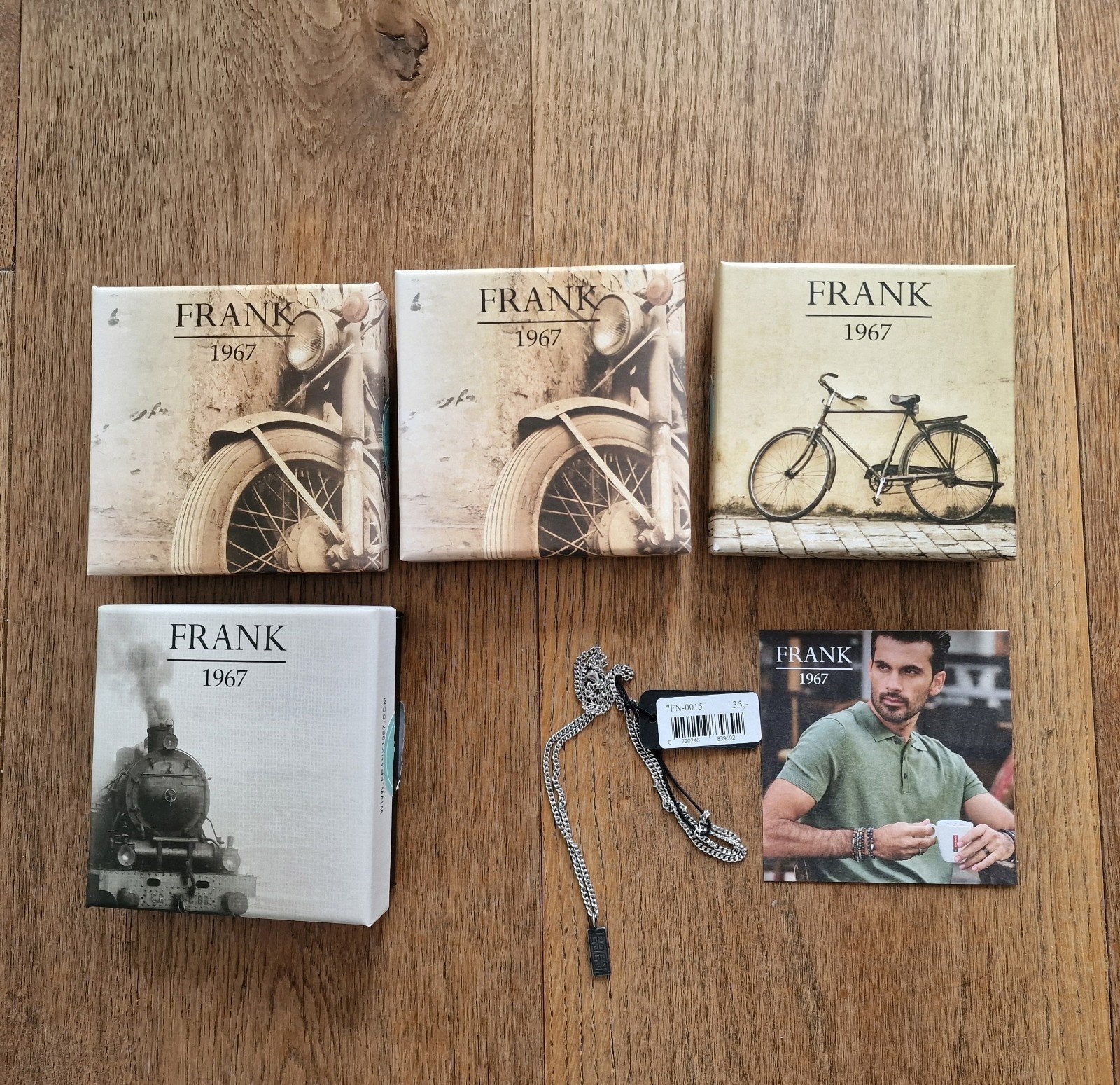 Nieuw! Ketting edelstaal zilverkleurig van Frank 1967 twv 35, Ophalen of Verzenden, Nieuw, Zilver, Overige materialen