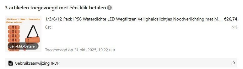 6 stuks wegflitsers tbv wegafzetting, Ophalen of Verzenden, Zo goed als nieuw