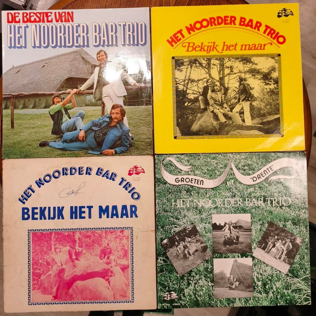 4x LP Het Noorder Bar Trio, Cd's en Dvd's, Ophalen of Verzenden, Gebruikt, 12 inch, Levenslied of Smartlap