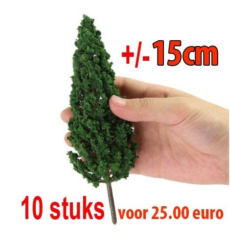 LGB PIKO 10 stuks Bomen  schaal G +/- 16 cm voor 25.00 euro, Wisselstroom, Natuur, Nieuw, Ophalen of Verzenden