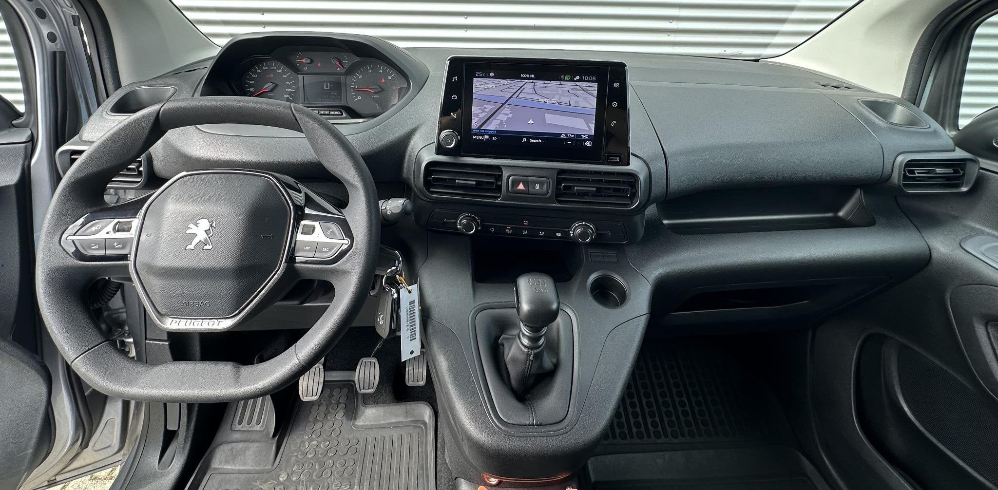Peugeot Partner 1.5 BlueHDI Pro MARGE Airco|Navi|Cruise Berl, Voorwielaandrijving, Stof, Gebruikt, Euro 6
