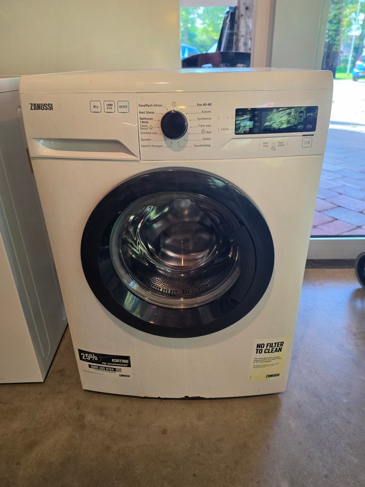 Wasmachine - Zo goed als nieuw, Witgoed en Apparatuur, Ophalen of Verzenden, Zo goed als nieuw, Voorlader, Kort programma