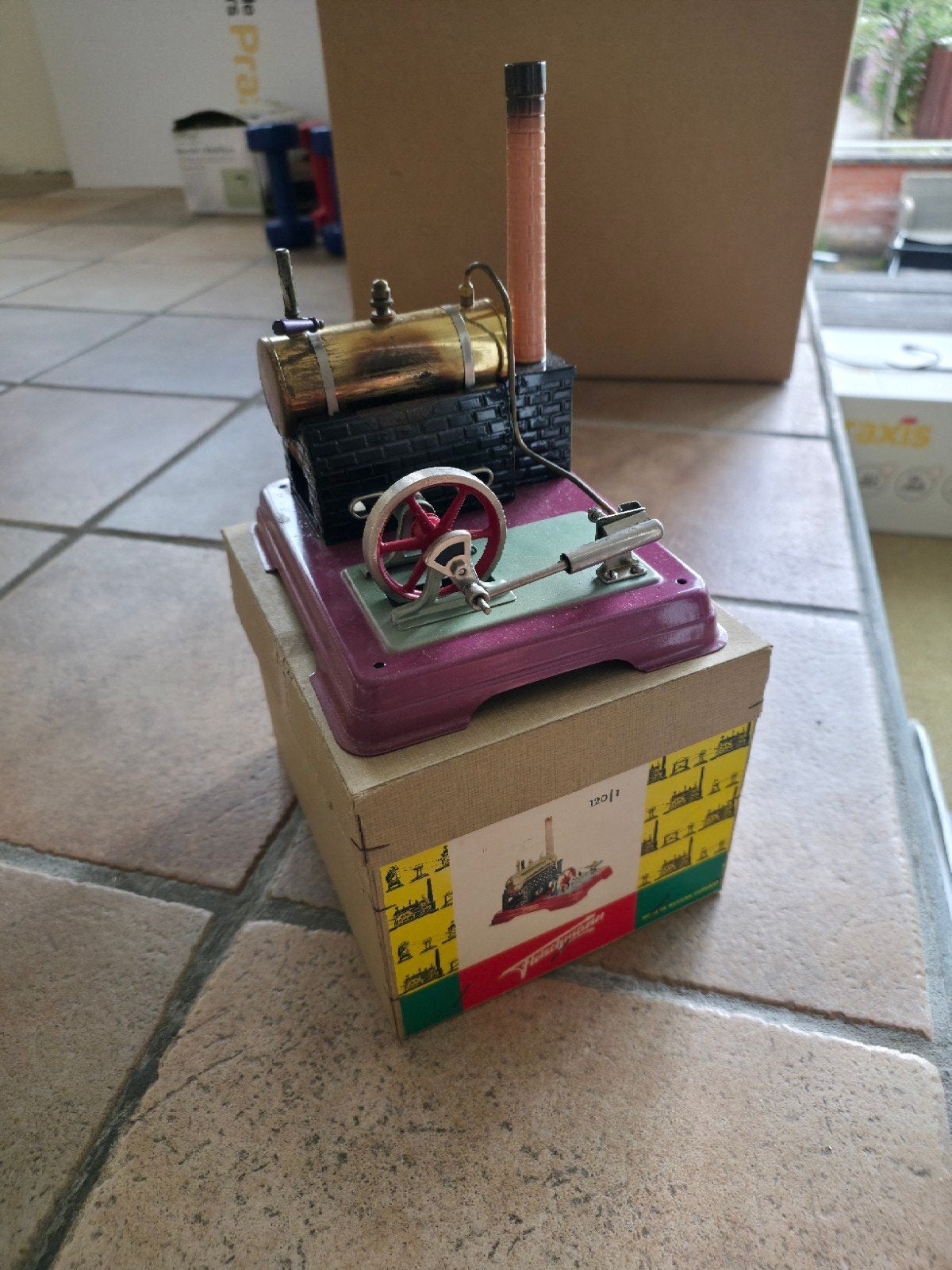 jaren 60 Fleischmann speelgoed Stoommachine met brandstof, Ophalen, Gebruikt, 1:144 of kleiner