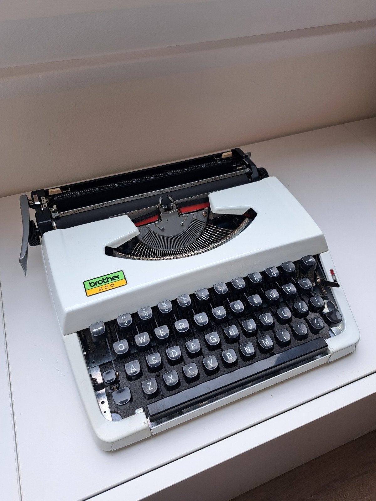 Vintage typemachine brother 200 wit, Ophalen of Verzenden, Gebruikt