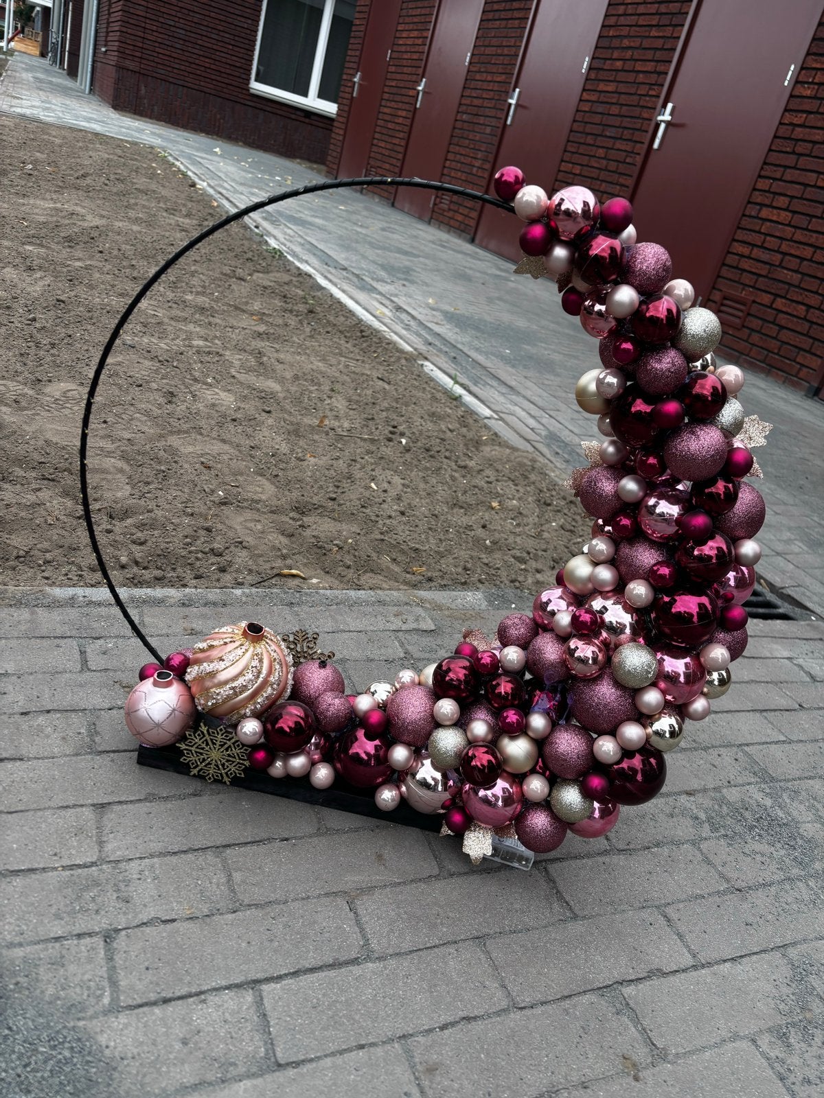 Kerstdecoratie met verlichting - gratis, Ophalen, Gebruikt