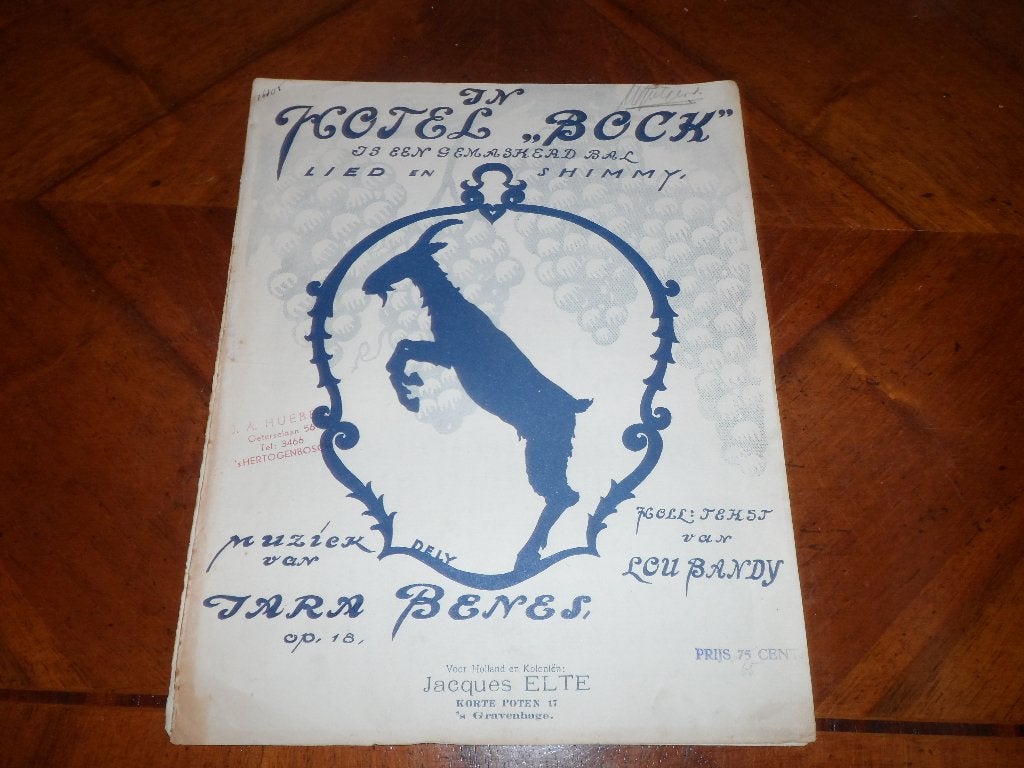 In hotel bock is een gemaskerd bal - jara benes / lou bandy, Piano, Gebruikt, Ophalen of Verzenden, Artiest of Componist