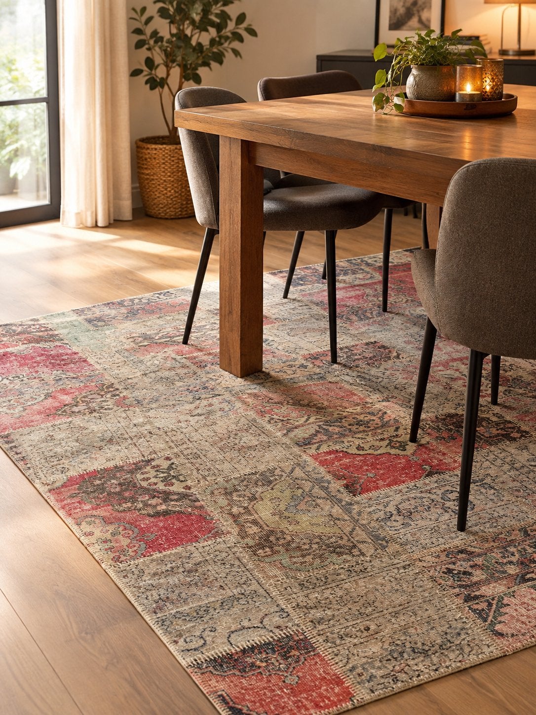 IKEA SILKEBORG Vloerkleed Patchwork Stijl 190x270 cm, Ophalen, Gebruikt, 150 tot 200 cm, 200 cm of meer