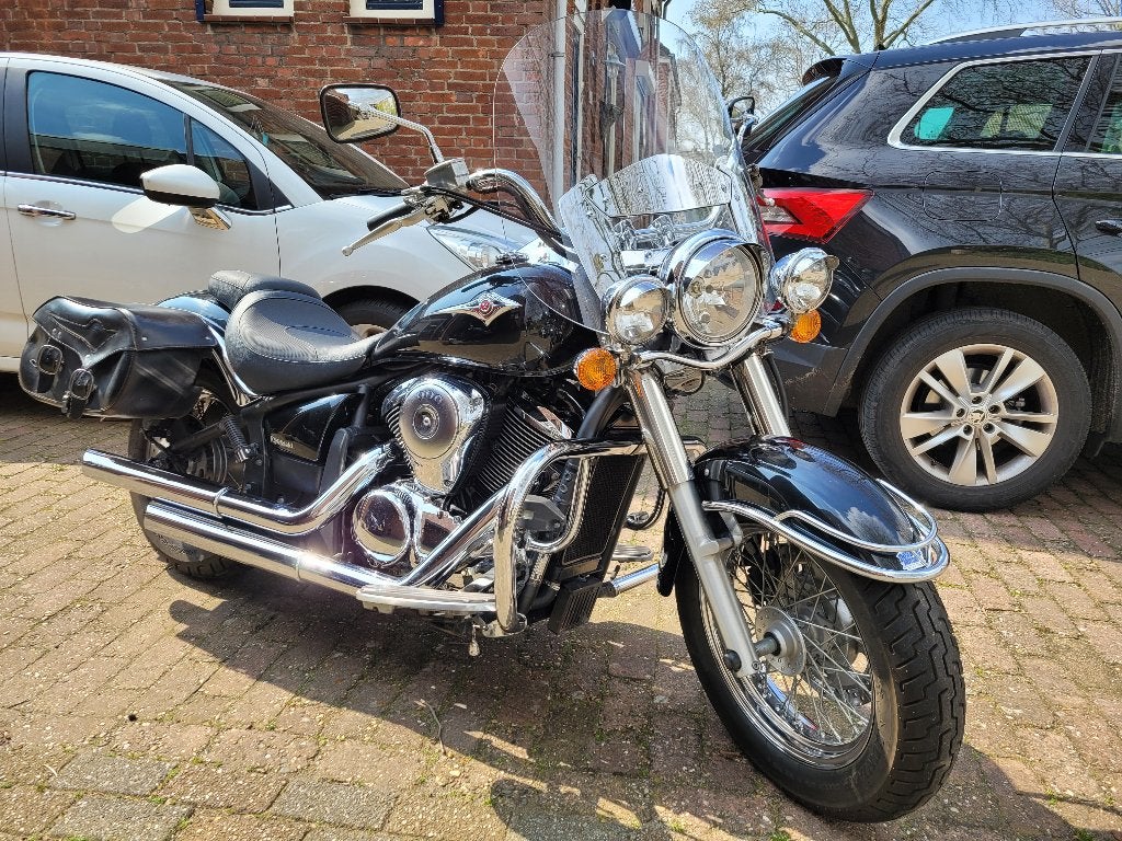 Kawasaki VN900 Vulcan shopper - Vance&Hines uitlaat - vol!, Motoren, 2 cilinders, Occasion, Chopper, 900 cc