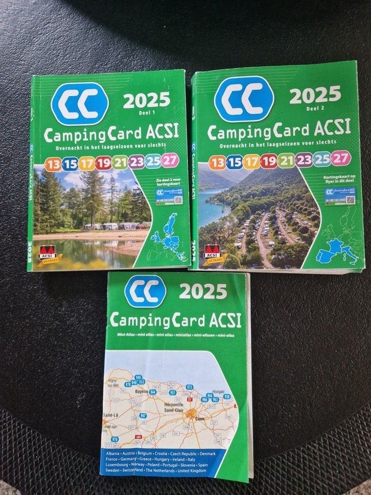 ACSI Camping Card 2025 - Deel 1, 2 en Mini-Atlas, Gelezen, Budget, Europa, Ophalen of Verzenden