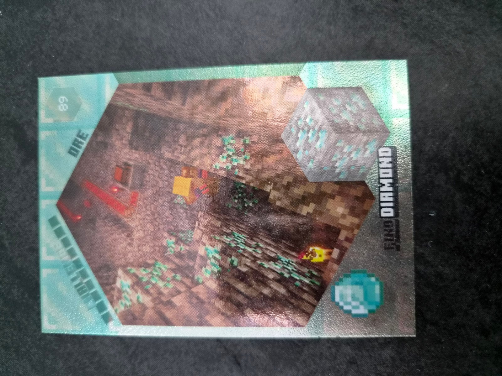 Minecraft Challenges Trading Card - Find Diamond, Ophalen of Verzenden, Zo goed als nieuw