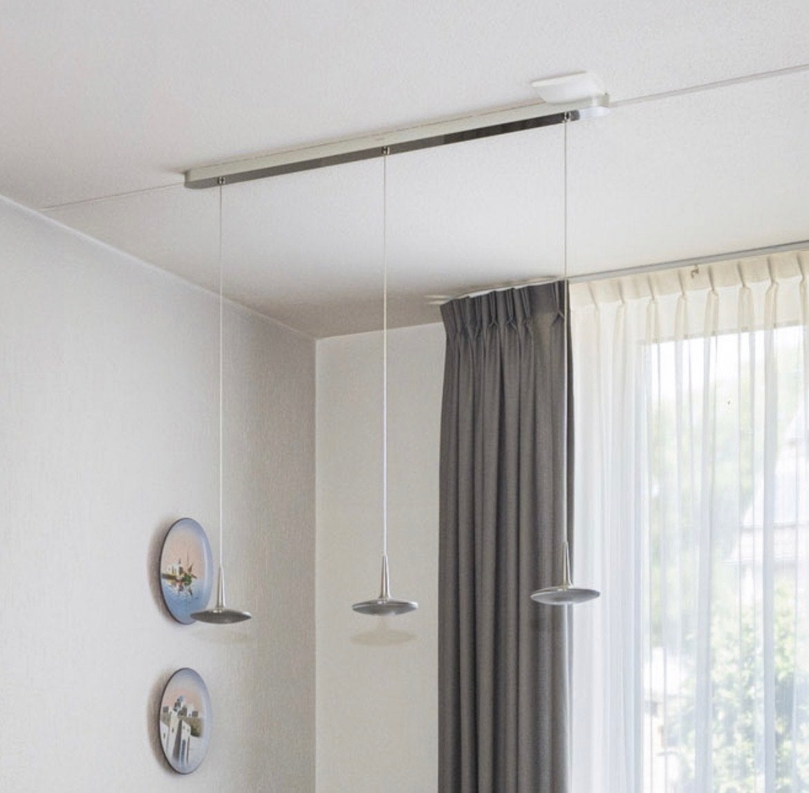 Philips InStyle Attilio 3-lichts LED hanglamp mat chroom, Ophalen, Gebruikt, Metaal, Overige fittingen
