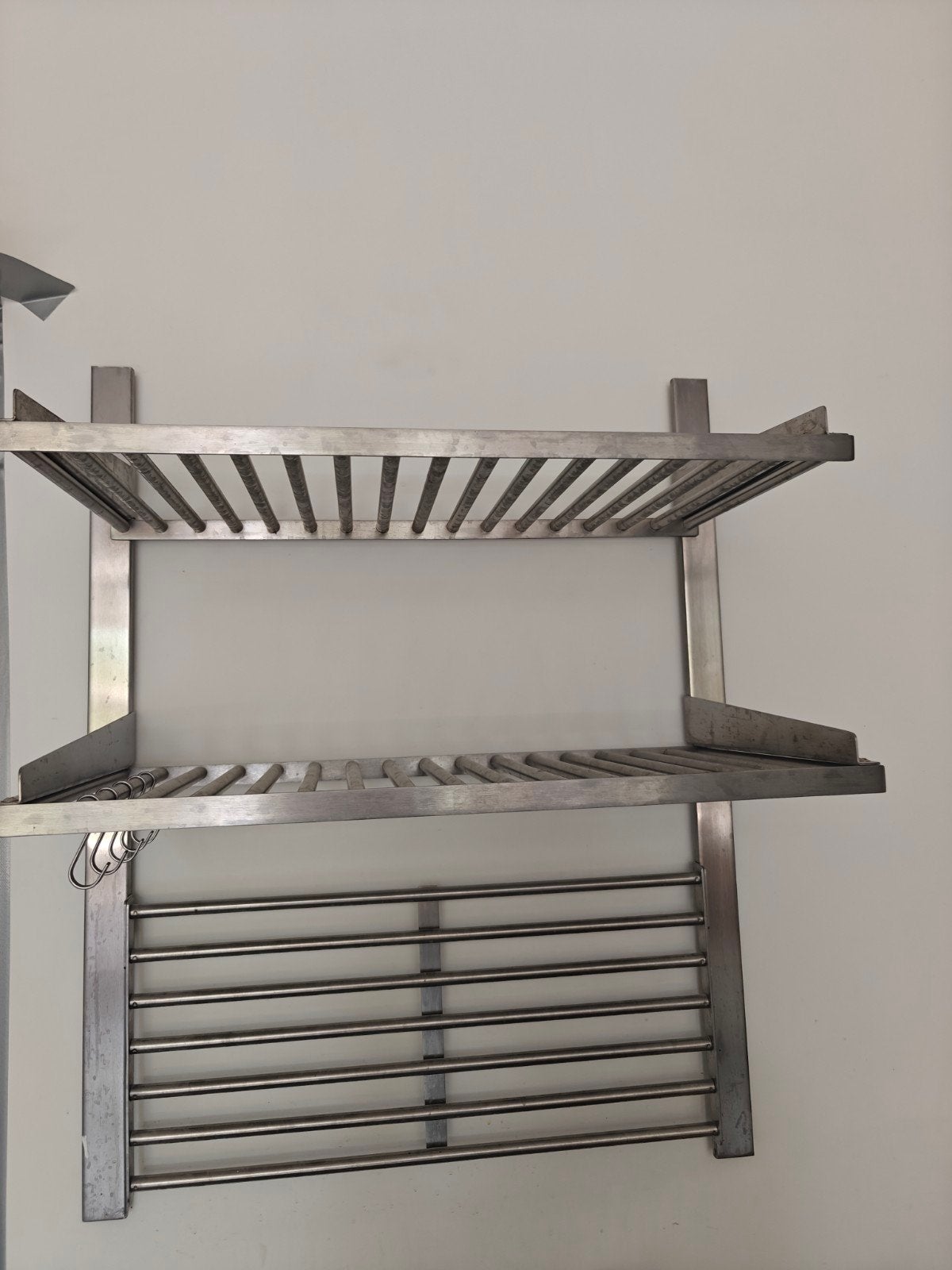 IKEA KUNGSFORS Ophangrail met plank/wandrail, RVS, Huis en Inrichting, Keuken | Keukenbenodigdheden, Ophalen, IKEA, Zilver, Metaal