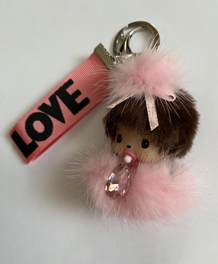 Monchhichi sleutelhanger roze. Nieuw, Verzenden, Nieuw, Overige materialen, Overige merken