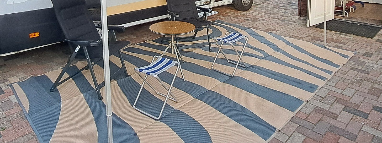 Buitenkleed 270 x 400 cm Zebra Beige, Ophalen, Nieuw
