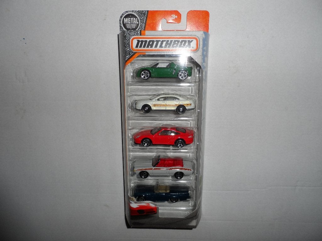 Matchbox 5 Pack - Open Road Cruisers (2017) 1:64 D4, Ophalen of Verzenden, Nieuw, Auto