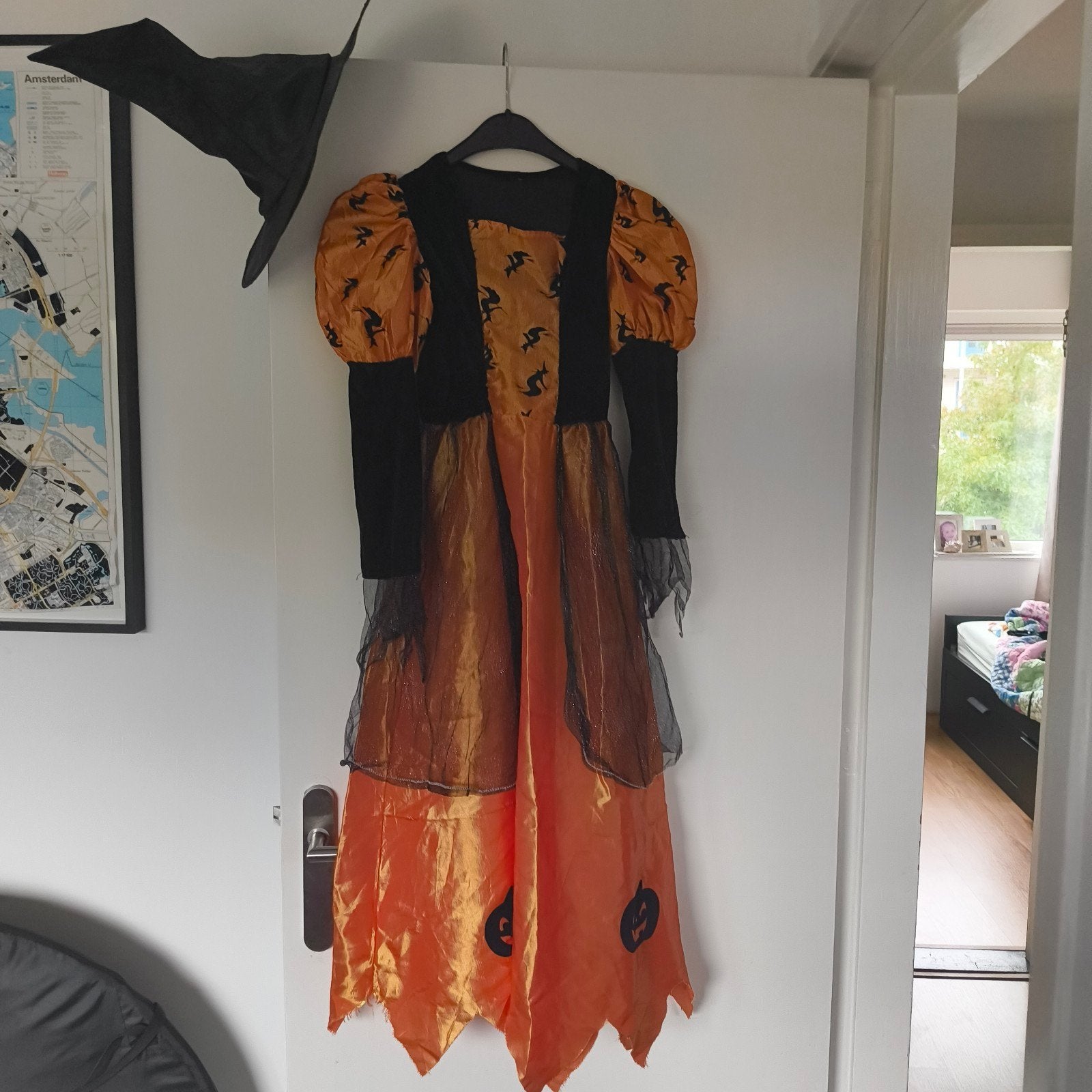 Heksen jurk 150, Ophalen of Verzenden, Gebruikt, 146 t/m 152, Meisje