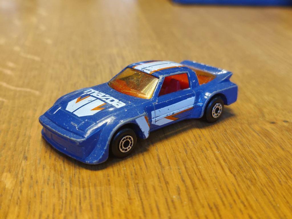 Matchbox Mazda RX 7 BLAUW, Ophalen of Verzenden, Zo goed als nieuw, Auto