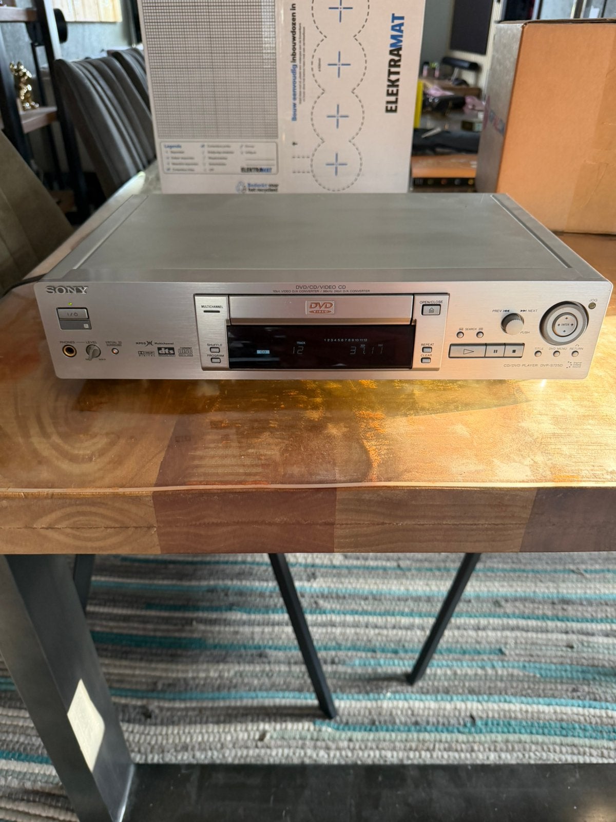 Sony DVP-S725D dvd speler incl afstandsbediening, Ophalen of Verzenden, Zo goed als nieuw, Sony