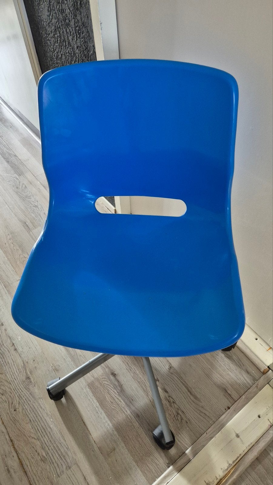 verstelbare bureau stoel, Ophalen, Gebruikt, Blauw, Bureaustoel