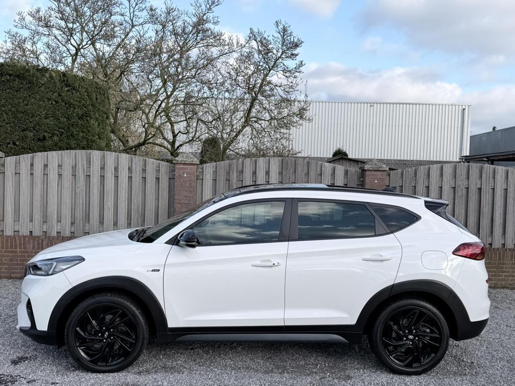 Hyundai TUCSON 1.6 T-GDI 4WD Premium N-LINE PANO FULL OPTION, Automaat, Gebruikt, 4 cilinders, Wit