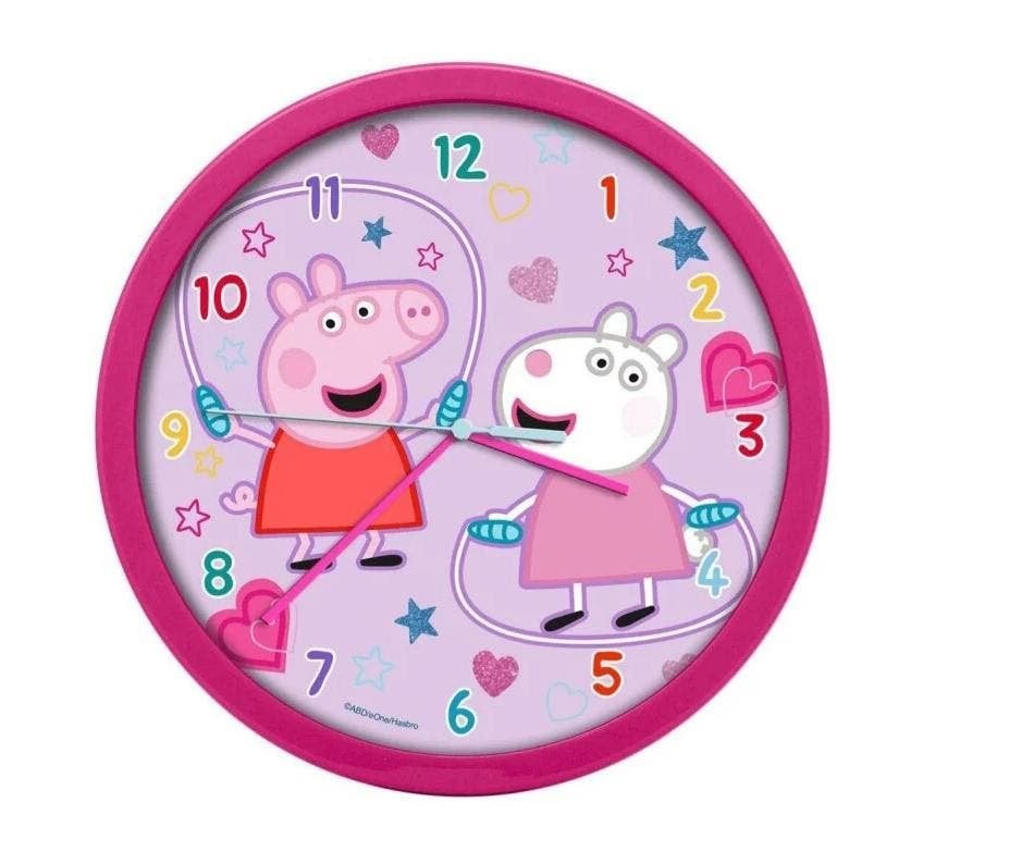 Peppa Pig Wandklok - Peppa en Suzy Schaap Klok, Ophalen of Verzenden, Nieuw
