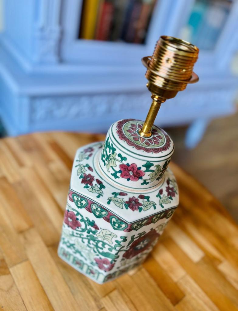 Authentieke gemberpot tafellamp keramiek (Sissy-Boy stijl), Huis en Inrichting, Ophalen of Verzenden, Nieuw