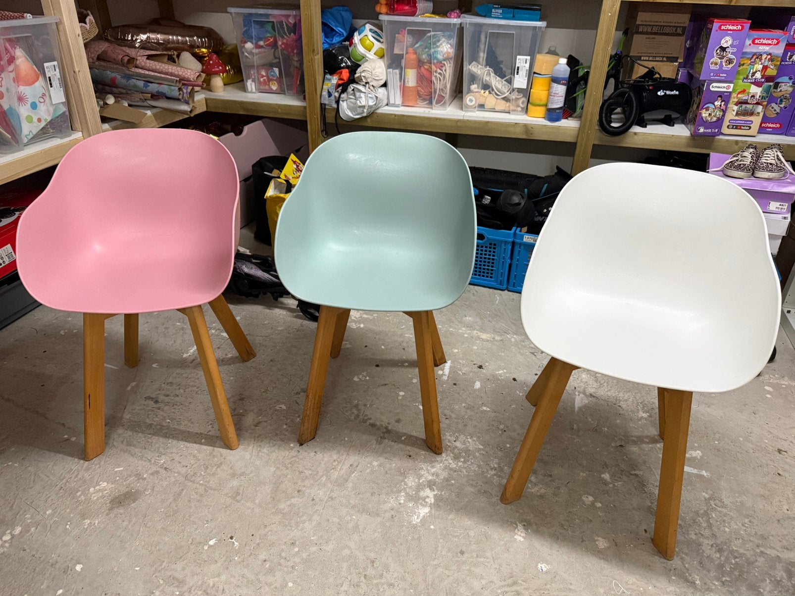 3 kuipstoelen Karwei, Huis en Inrichting, Stoelen, Ophalen, Gebruikt, Wit, Drie