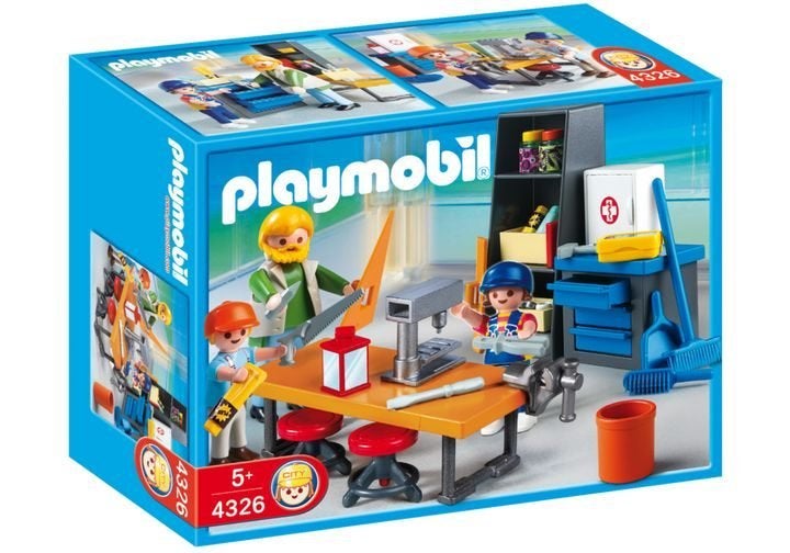 4326,4328,9453 praktijklokaal, verkeersbegeleiders / school, Kinderen en Baby's, Speelgoed | Playmobil, Complete set, Nieuw, Family fun